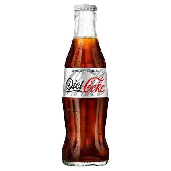 DIET COKE GLASS BOTTLES (200ml) x 24 Supply