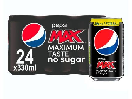 Pepsi Max No Sugar Cola PMP Can 330ml For Cheap