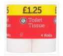 Euro Shopper Toilet 2 Ply Paper Tissue 12 X4 Rolls PM2.45 Online