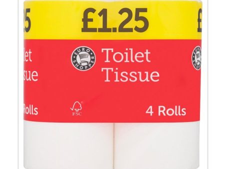 Euro Shopper Toilet 2 Ply Paper Tissue 12 X4 Rolls PM2.45 Online