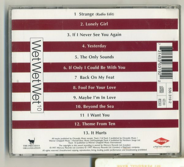 Wet Wet Wet - 10 (1997) For Sale