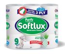 Softlux 3ply Paper 9pk Toilet Tissue Aloe Vera x 5 Rolls Fashion