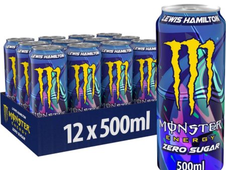 Monster Ultra Lewis Hamilton Energy Drink 12 x 500ml PM £1.65 (Dark Blue & Yellow) Zero Sugar Online