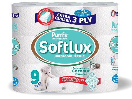 Softlux 3ply Paper 9pk Toilet Tissue Coconut x 5 Rolls Online