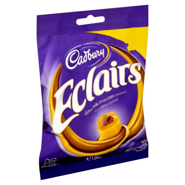 CADBURY CHOCOLATE ECLAIRS BAGS (138g) x 12 Sale