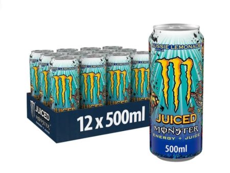 Monster Energy Aussie Lemonade 12x500ml PM £1.65 (Sky Blue & Yellow) For Cheap