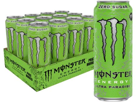 Monster Energy Drink Ultra Paradise Zero Sugar 12 x 500ml PM £1.55 (Light Green) Fashion