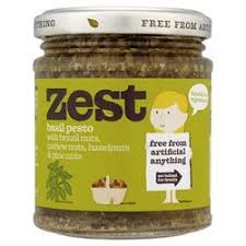 Zest Vegan Basil Pesto -with cashew nuts 340g For Cheap