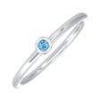 14Kt White Gold Blue Topaz 1 20Ctw Ring Online now