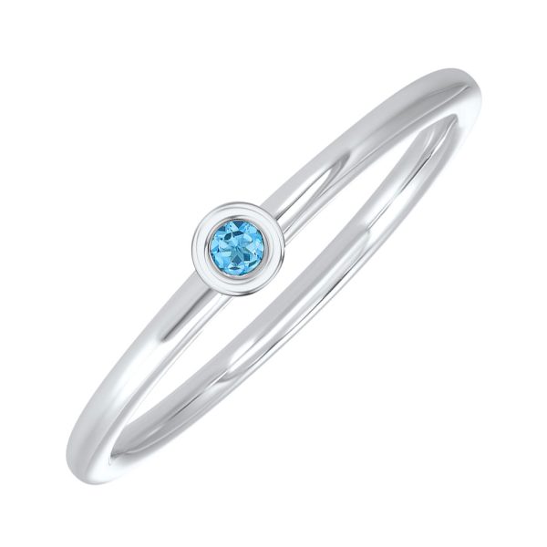 14Kt White Gold Blue Topaz 1 20Ctw Ring Online now