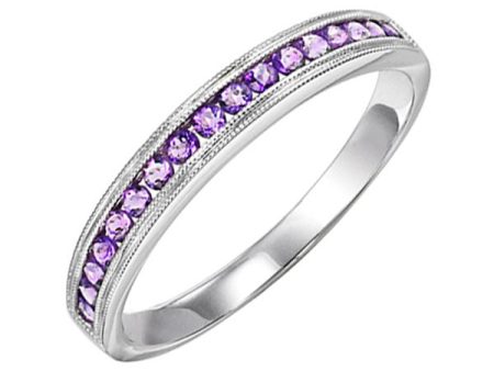 Platinum & Amethyst 1 3Ctw Ring Online