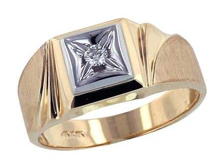 10KT Gold Mens Diamond Ring Discount