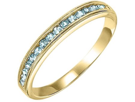 10Kt Yellow Gold & Blue Topaz 1 3Ctw Ring Supply