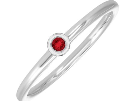 14Kt White Gold Garnet 1 20Ctw Ring For Sale