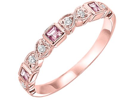 14Kt Rose Gold Diamond 1 12Ctw & Pink Tourmaline 1 7Ctw Ring Discount