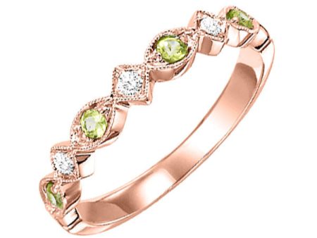 10Kt Rose Gold Diamond 1 20Ctw & Peridot 1 6Ctw Ring Supply