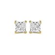 14Kt Yellow Gold Diamond 1Ctw Earring For Sale