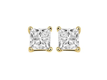 14Kt Yellow Gold Diamond 1Ctw Earring For Sale