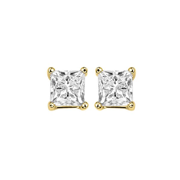 14Kt Yellow Gold Diamond 1Ctw Earring For Sale