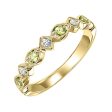 10Kt Yellow Gold Diamond 1 20Ctw & Peridot 1 6Ctw Ring Online Sale