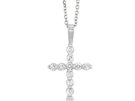 14Kt White Gold Diamond 1 2Ctw Pendant Online now