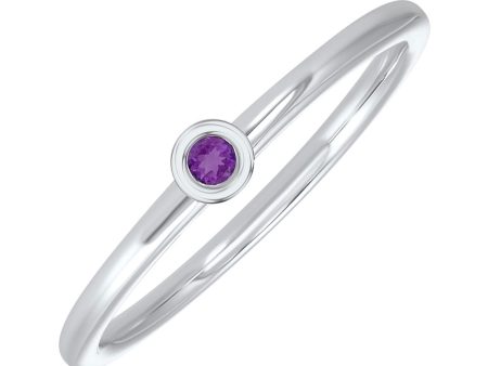 10Kt White Gold Amethyst 1 20Ctw Ring Hot on Sale