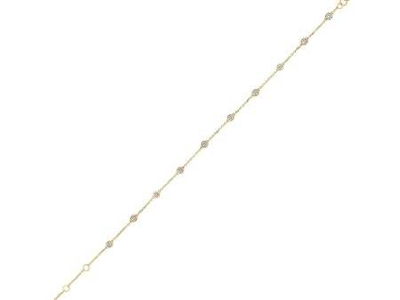 14Kt Yellow Gold Diamond 1 2Ctw Bracelet For Cheap