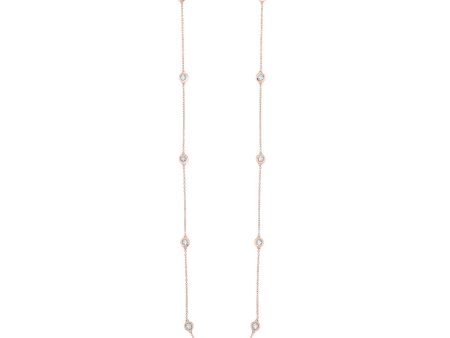 14Kt Rose Gold Diamond 1Ctw Necklace Fashion