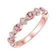 10Kt Rose Gold Diamond 1 20Ctw & Pink Tourmaline 1 6Ctw Ring Online Sale