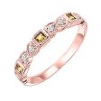 14Kt Rose Gold Diamond 1 12Ctw & Citrine 1 7Ctw Ring Cheap