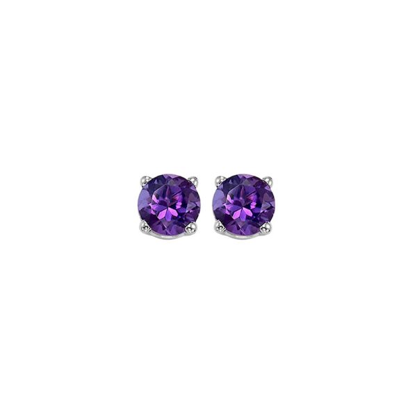 14Kt White Gold Amethyst 3 4Ctw Earring For Sale