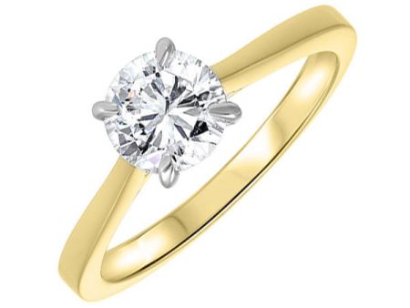 14Kt White Yellow Gold Diamond 1Ctw Ring For Sale