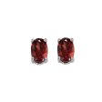 14Kt White Gold & Garnet 1Ctw Earring Cheap