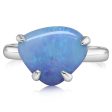 Sterling Silver Australian Boulder Opal Ring Fashion