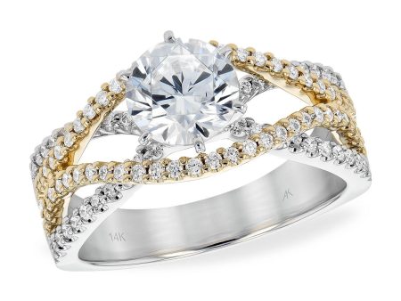 14KT Gold Semi-Mount Engagement Ring on Sale