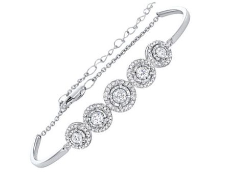 14Kt White Gold Diamond 7 8Ctw Bracelet Hot on Sale