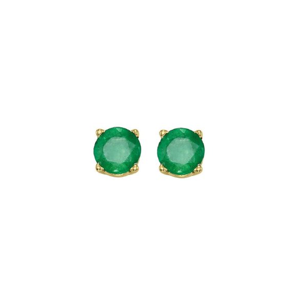 14Kt Yellow Gold Emerald 1Ctw Earring Online now