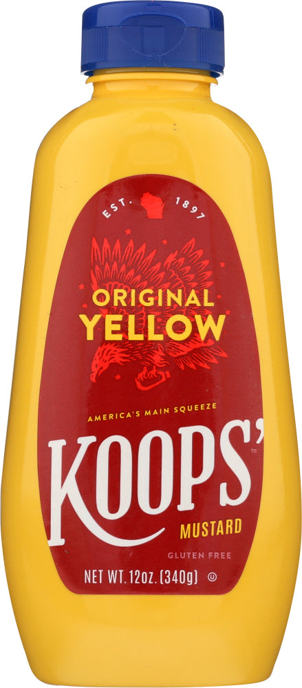 KOOPS: Original Yellow Mustard Squeeze, 12 oz For Cheap