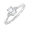 10Kt White Gold Diamond 1 20Ctw & White Topaz 3 8Ctw Ring Discount