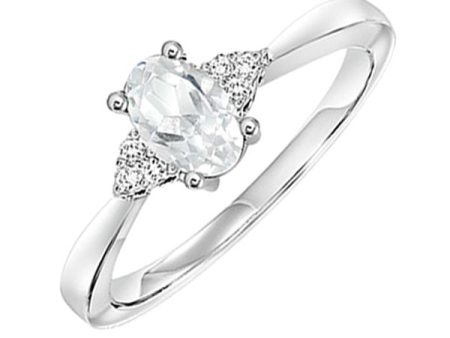 10Kt White Gold Diamond 1 20Ctw & White Topaz 3 8Ctw Ring Discount