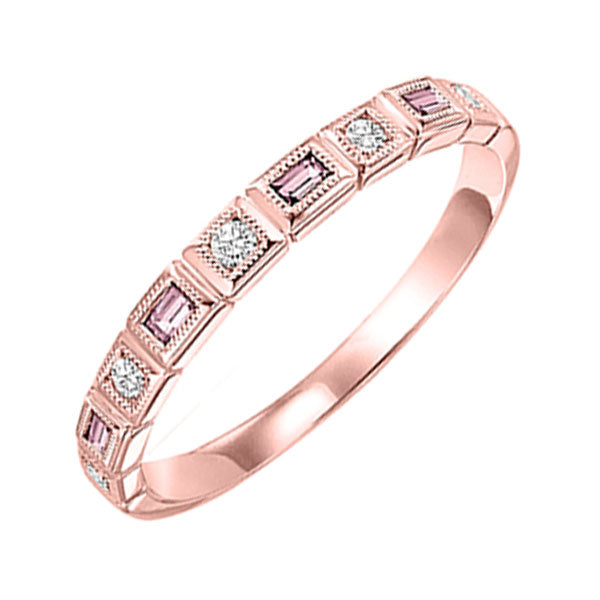 14Kt Rose Gold Diamond 1 12Ctw & Pink Tourmaline 1 8Ctw Ring Discount