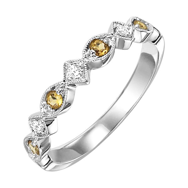 10Kt White Gold Diamond 1 20Ctw & Citrine 1 6Ctw Ring Cheap