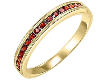 10Kt Yellow Gold Garnet 1 3Ctw Ring Fashion