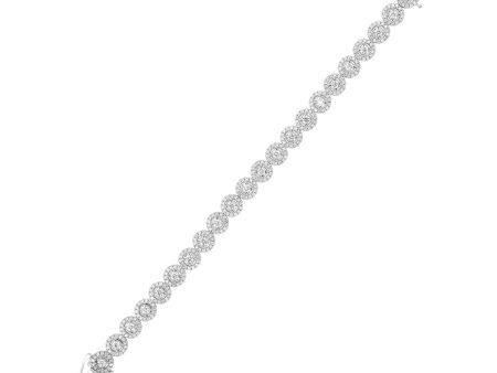 14Kt White Gold Diamond 2Ctw Bracelet Cheap