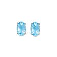 14Kt White Gold Blue Topaz 1Ctw Earring Online Sale