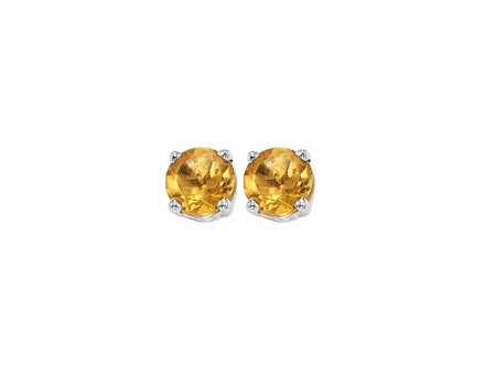 14Kt White Gold Citrine 3 4Ctw Earring For Discount