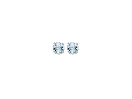 14Kt White Gold Aquamarine 1 5Ctw Earring Hot on Sale