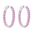 14Kt White Gold & Pink Sapphire 3 1 2Ctw Earring on Sale