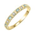 14Kt Yellow Gold Diamond 1 10Ctw & Blue Topaz 1 6Ctw Ring on Sale