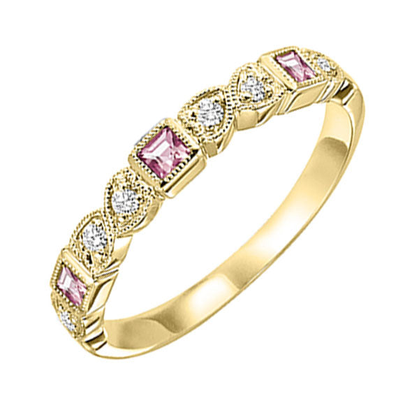 14Kt Yellow Gold Diamond 1 12Ctw & Pink Tourmaline 1 7Ctw Ring Discount